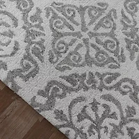 Boston 1 Medallion Hand Tufted Indoor Rectangular Accent Rug