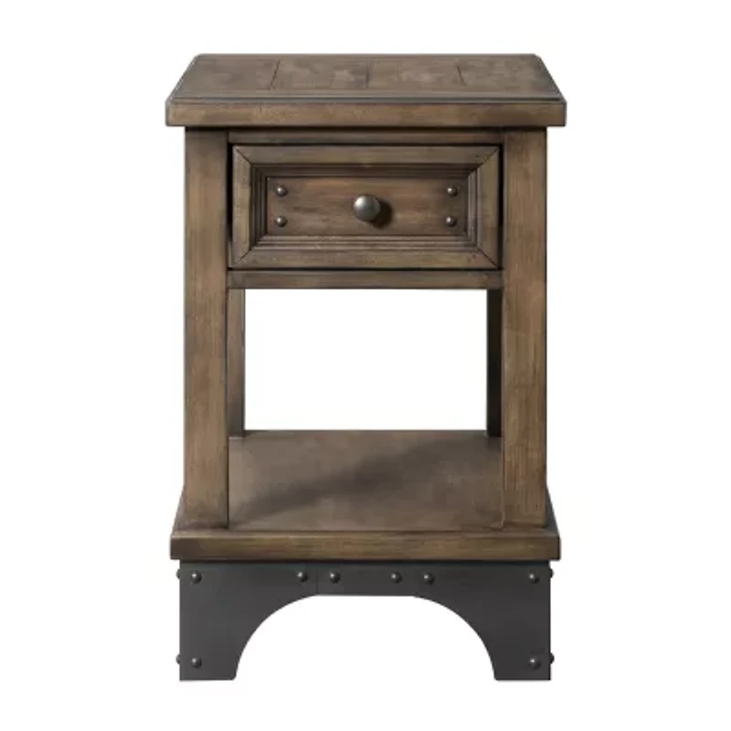 Intercon Incorporated Whiskey River Living Room 1-Drawer Chairside Table