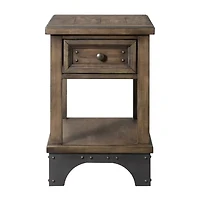 Intercon Incorporated Whiskey River Living Room 1-Drawer Chairside Table