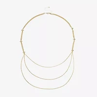Bold Elements Gold Tone Womens 36 Inch Chain Necklace