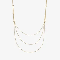 Bold Elements Gold Tone Womens 36 Inch Chain Necklace