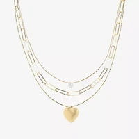 Bold Elements Gold Tone Womens 18 1/2 Inch Strand Necklace