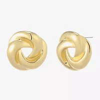 Bold Elements Gold Tone 1 Inch Round Stud Earrings