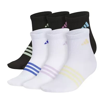 adidas Little & Big Girls 6 Pair Quarter Socks