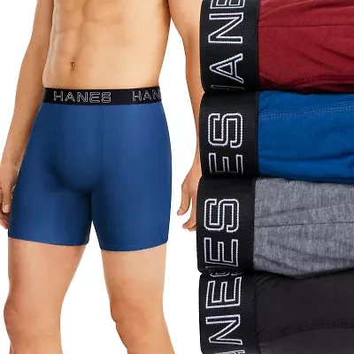 Hanes Ultimate Comfort Flex Fit Total Support Pouch Mens 4 Pack Support Pouch Boxer Briefs Ufsba4