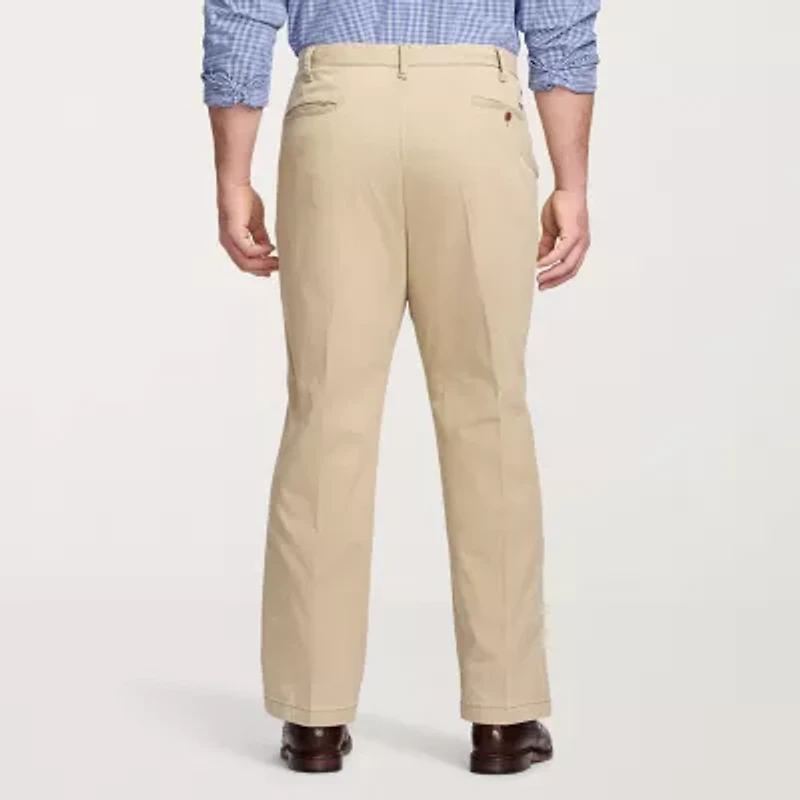 IZOD Sportflex Waistband Non Iron Performance Mens Straight Fit Big and Tall Flat Front Pant