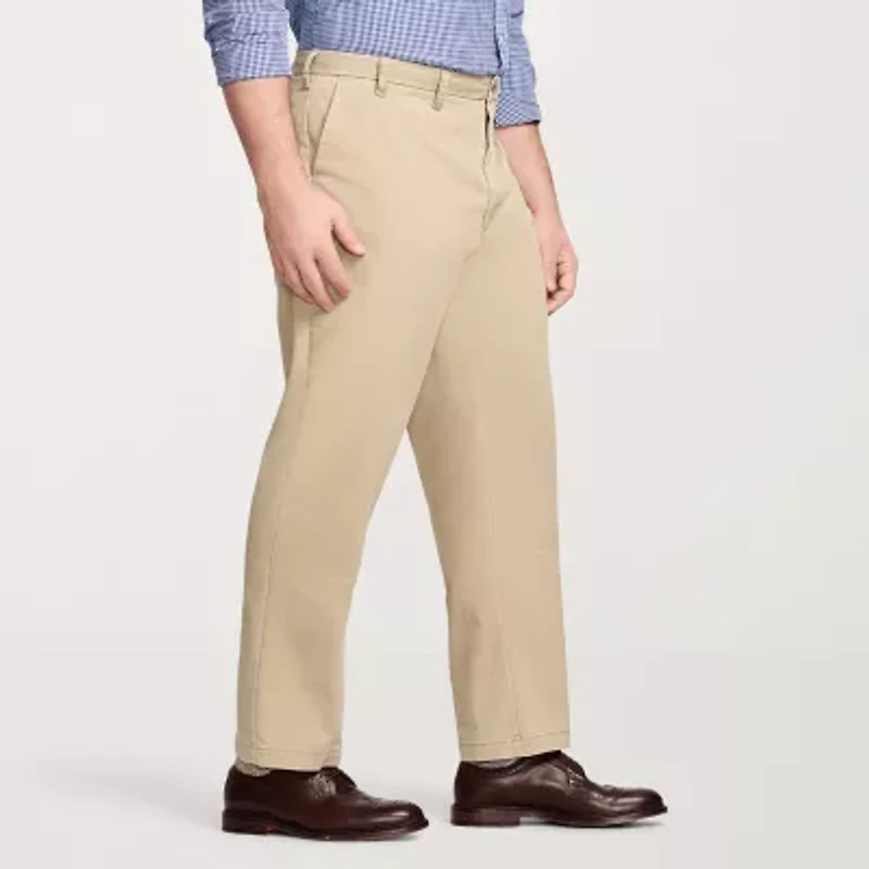 IZOD Sportflex Waistband Non Iron Performance Mens Straight Fit Big and Tall Flat Front Pant