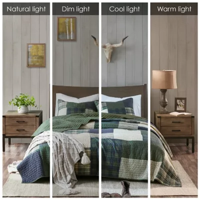 Woolrich Mill Creek Oversized Cotton 3pc Quilt Set