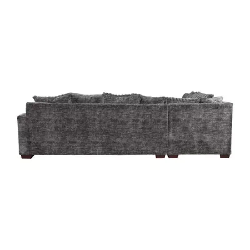 Sonoma 3-Piece Chenille Sofa Chaise Reversible Sectional