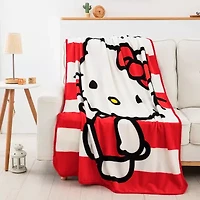 Northwest Stripes Hello Kitty Midweight Throw