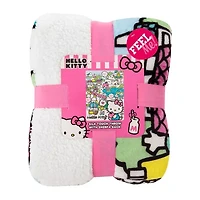 Northwest Hello Kitty Cute World Sherpa Midweight Throw