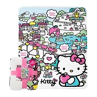 Northwest Hello Kitty Cute World Sherpa Midweight Throw