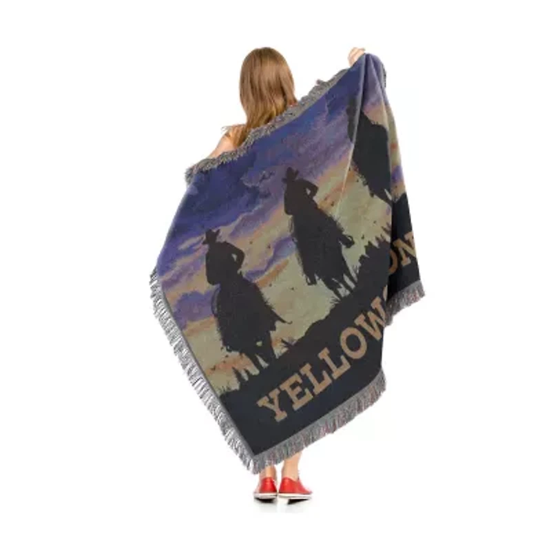 Northwest Yellowstone Giddy Up Tapestry Throw