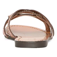a.n.a Womens Contrast Stitch Slide Sandals