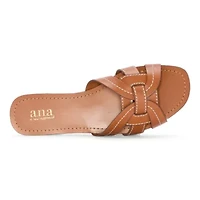 a.n.a Womens Contrast Stitch Slide Sandals