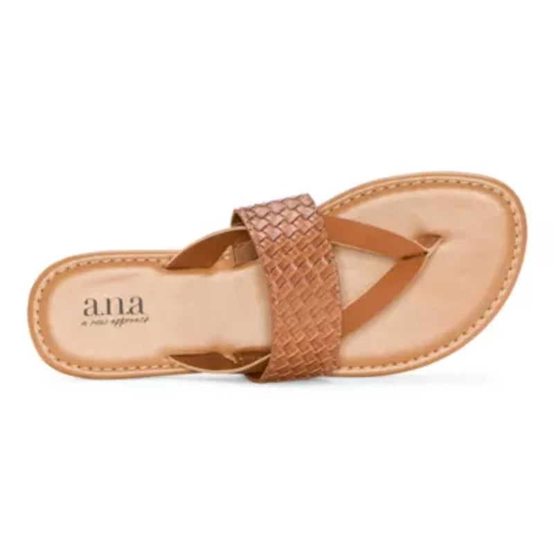a.n.a Womens Woven Band Slide Sandals
