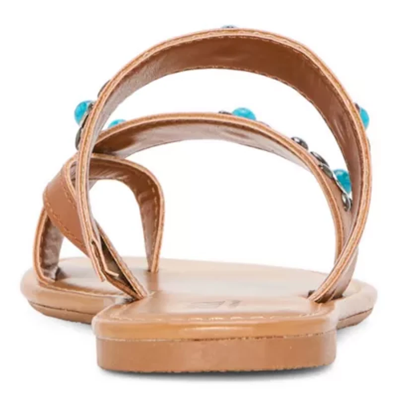 a.n.a Womens Western Toe Strap Slide Sandals
