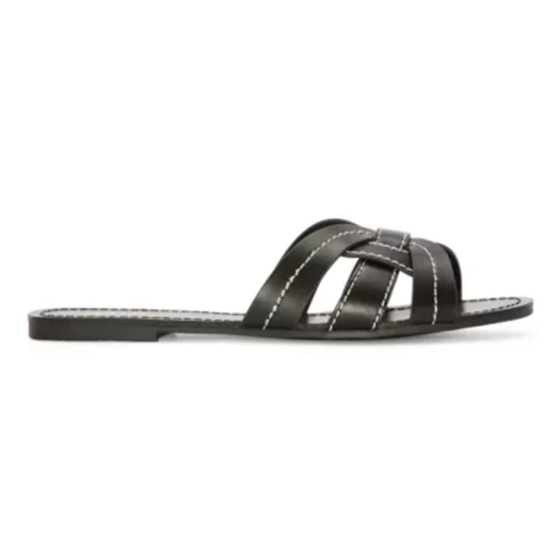 a.n.a Womens Contrast Stitch Slide Sandals