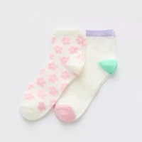Arizona Mesh Waffle Womens 2 Pair Quarter Ankle Socks