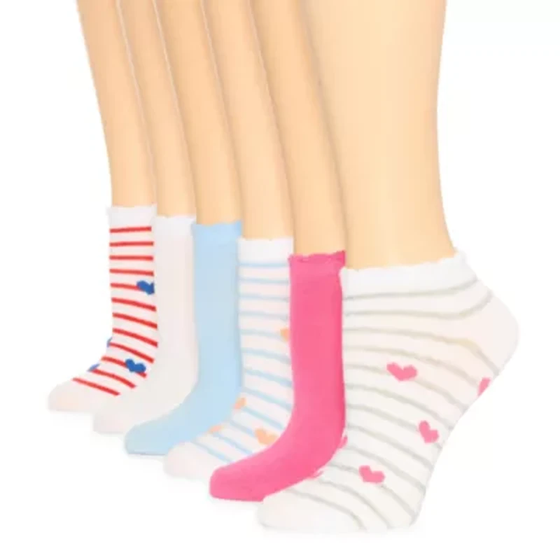 Mixit Womens 6 Pair Low Cut Socks