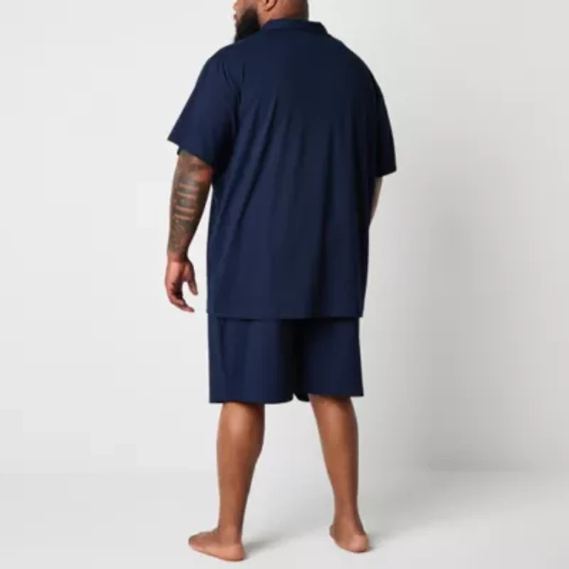 Stafford Mens Short Sleeve 2-pc. Tall Pajama Sets