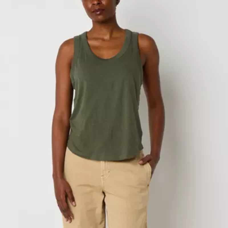 a.n.a Womens U Neck Sleeveless Tank Top