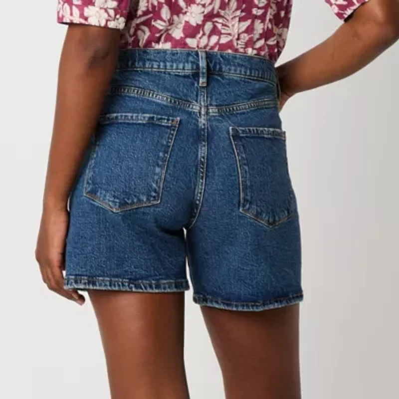 a.n.a Relaxed Womens High Rise Denim Short