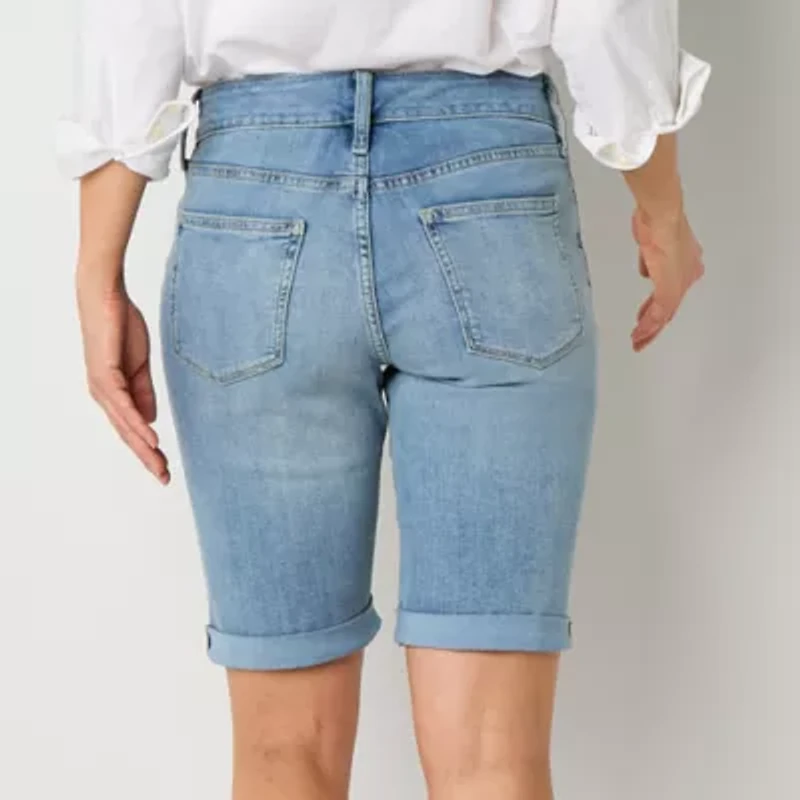 St. John's Bay Womens 11" Mid Rise Bermuda Short