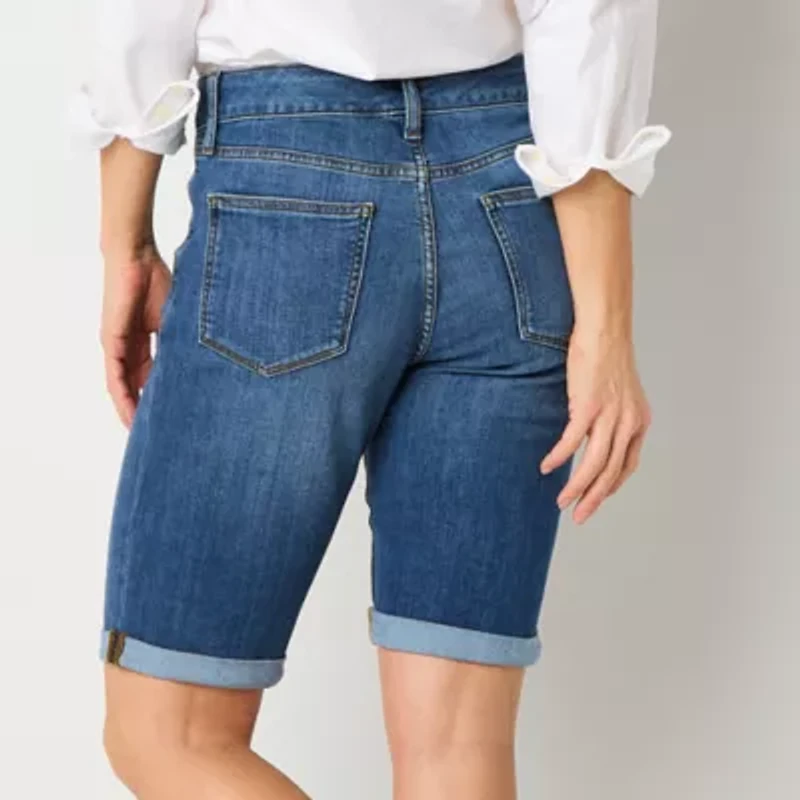 St. John's Bay Womens 11" Mid Rise Bermuda Short