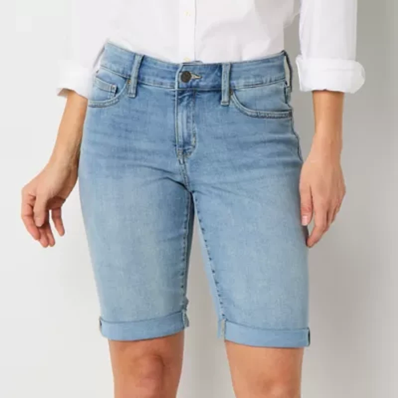 St. John's Bay Womens 11" Mid Rise Bermuda Short