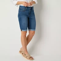 St. John's Bay Womens 11" Mid Rise Bermuda Short
