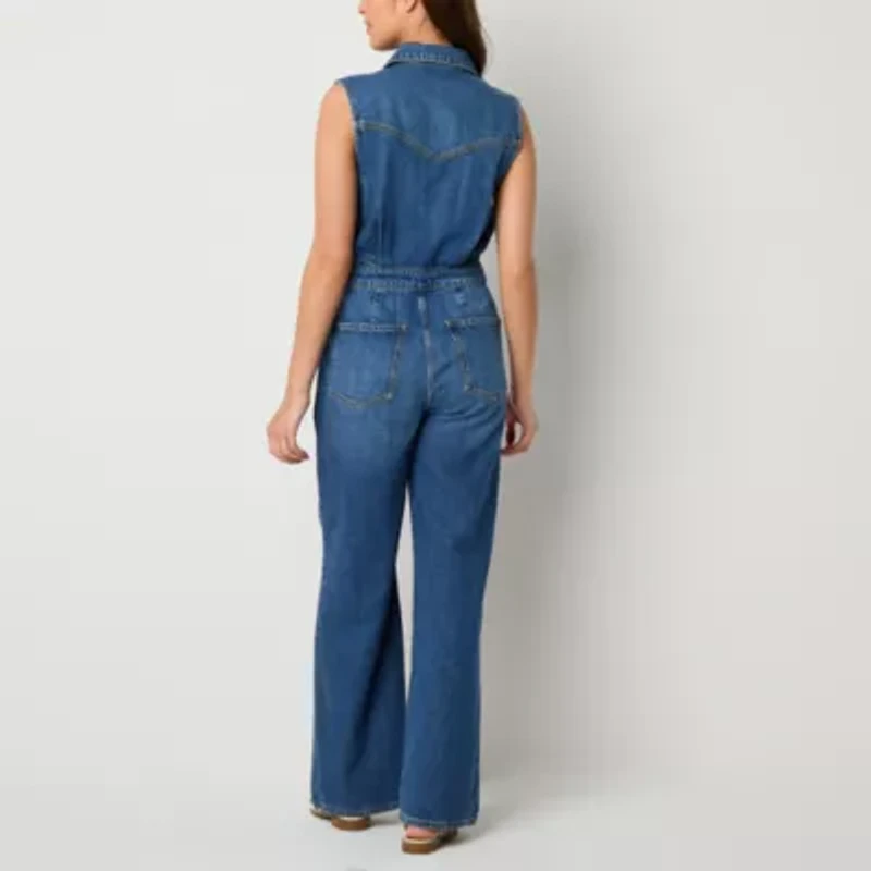 a.n.a Soft Drape Womens Sleeveless Jumpsuit