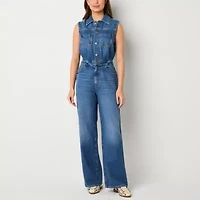 a.n.a Soft Drape Womens Sleeveless Jumpsuit