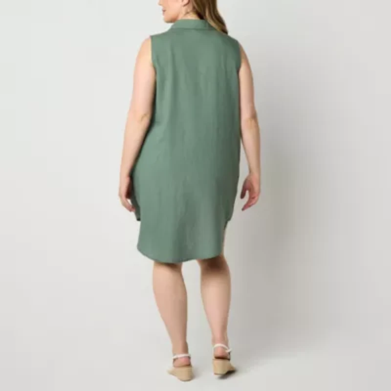 St. John's Bay Womens Plus Sleeveless Maxi Dress