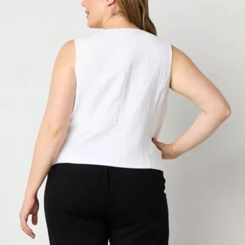 Liz Claiborne Womens Plus Vest