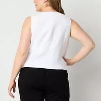Liz Claiborne Womens Plus Vest
