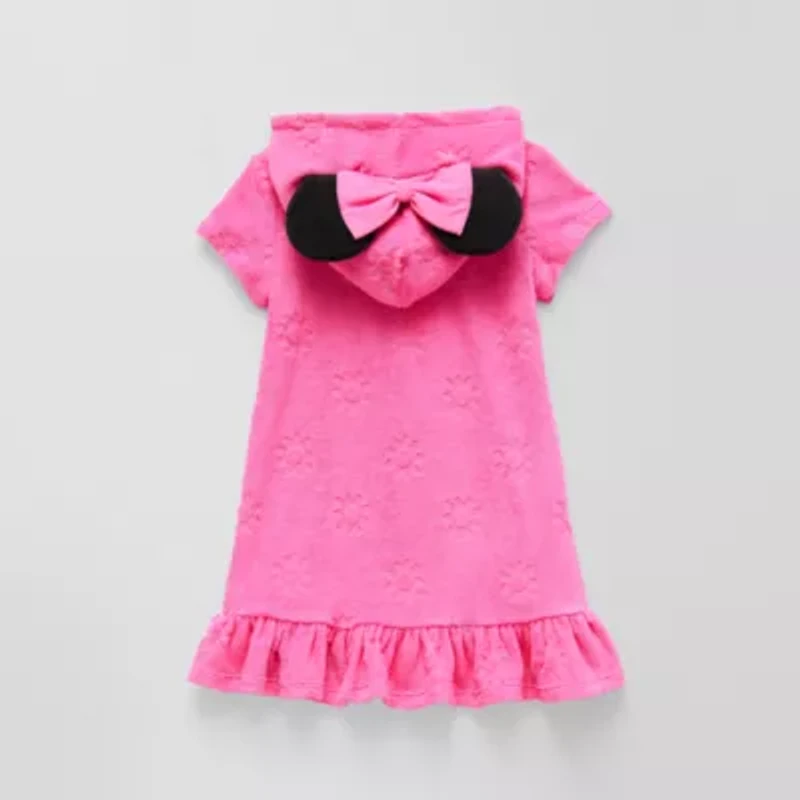 Disney Collection Little & Big Kid Girls Minnie Mouse Terry Cloth Dress Swimsuit Cover-Up
