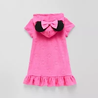 Disney Collection Little & Big Kid Girls Minnie Mouse Terry Cloth Dress Swimsuit Cover-Up