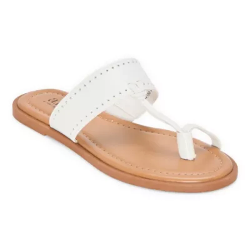 a.n.a Womens Studded Toe Strap Slide Slide Sandals
