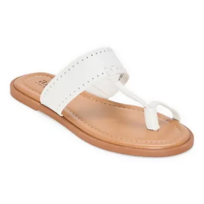 a.n.a Womens Studded Toe Strap Slide Slide Sandals