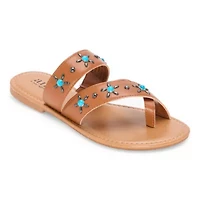 a.n.a Womens Western Toe Strap Slide Sandals