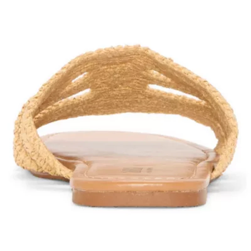 a.n.a Womens Crochet Strap Slide Sandals