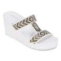 Mixit Womens Chevron H Band Wedge Sandals
