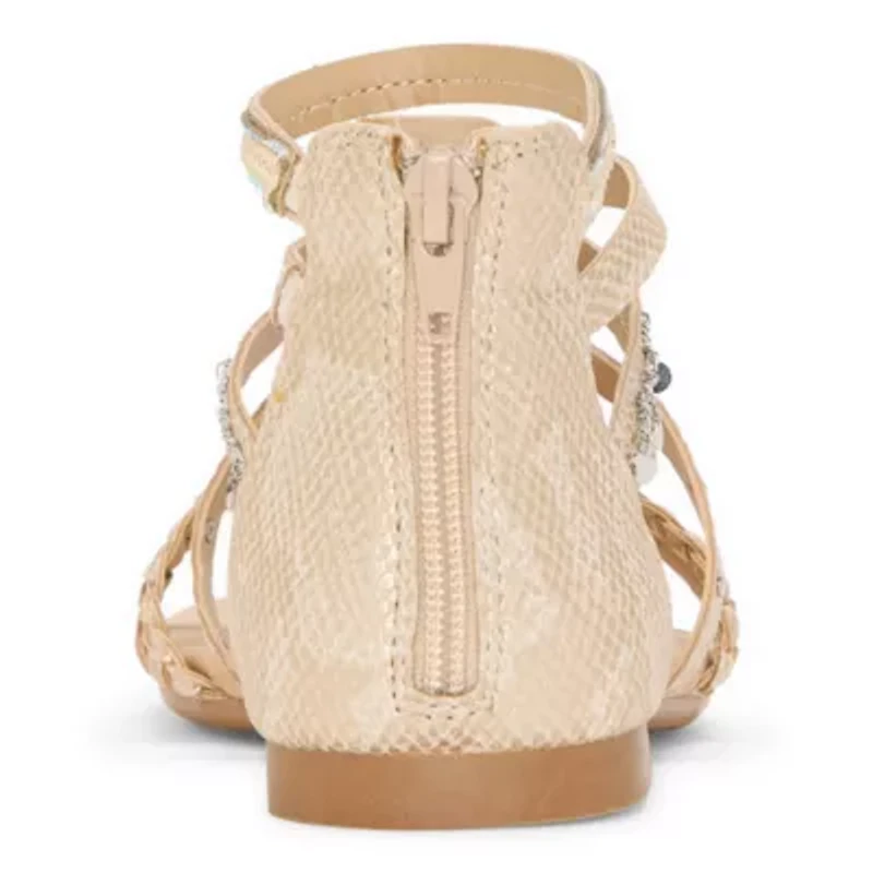 Pop Womens Divinia Toe Ring Strap Flat Sandals