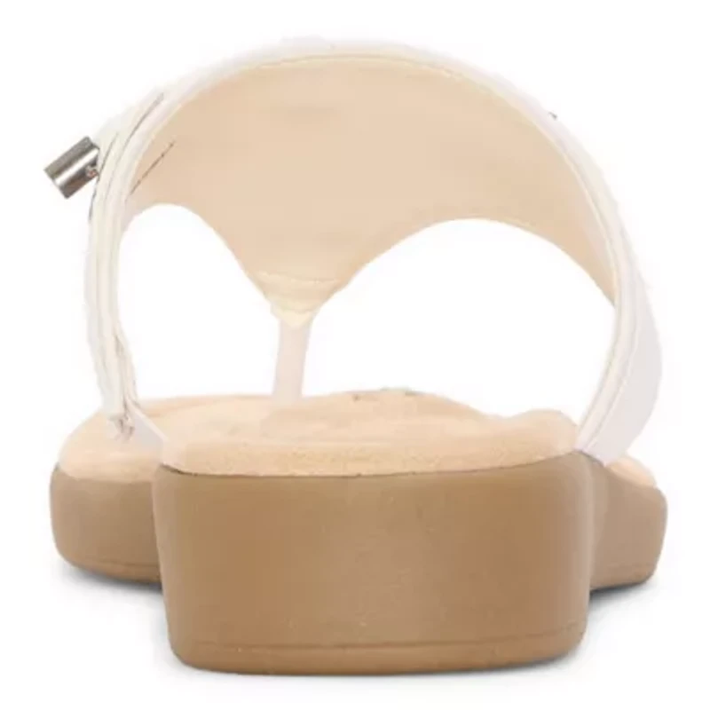 St. John's Bay Womens Arden T-Strap Flat Sandals