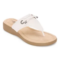 St. John's Bay Womens Arden T-Strap Flat Sandals