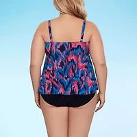 Trimshaper Leona Tankini Swimsuit Top Plus