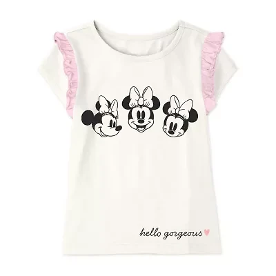 Xtreme Toddler Girls Crew Neck Short Sleeve Regular Fit Minnie Mouse Graphic T-Shirt