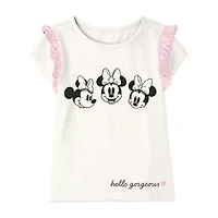 Xtreme Toddler Girls Crew Neck Short Sleeve Regular Fit Minnie Mouse Graphic T-Shirt