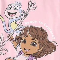 Xtreme Toddler Girls Crew Neck Short Sleeve Regular Fit Dora the Explorer Graphic T-Shirt